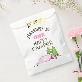 Sacolinha Pequena Garota Um Feliz Campista Primeira Festa de