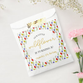 Sacolinha Pequeno Aniversário de criança de flor selvagem