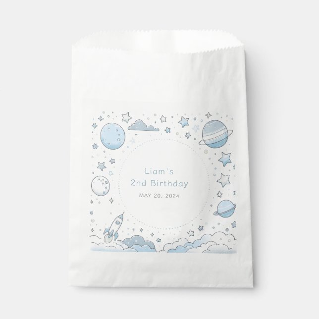 Sacolinha Pequeno Astronauta, Garotos do Grande Mundo Aniver (Frente)