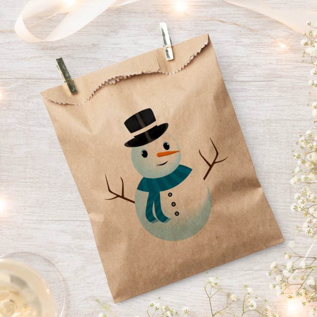Sacolinha Pequeno Boneco de Neve (Cortado)