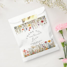 Sacolinha Pequeno Chá de fraldas de Flor Selvagem Brilhante