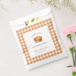 Sacolinha Pequeno Chá de fraldas Pie Fall Pumpkin Gingham