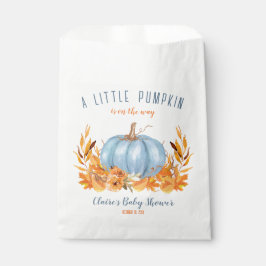 Sacolinha Pequeno Chá de fraldas Pumpkin Blue Boy Favor Bag