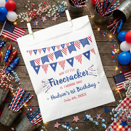 Sacolinha Pequeno Fogos de Artifício 4 de Julho 1º Aniversár
