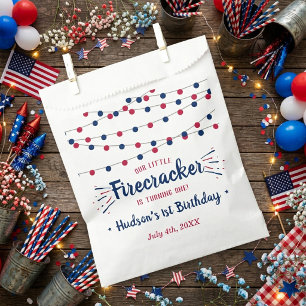 Sacolinha Pequeno Fogos de Artifício 4 de Julho 1º Aniversár