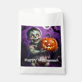 Sacolinha Pequeno Monstro Verde e Amigo de Abóbora