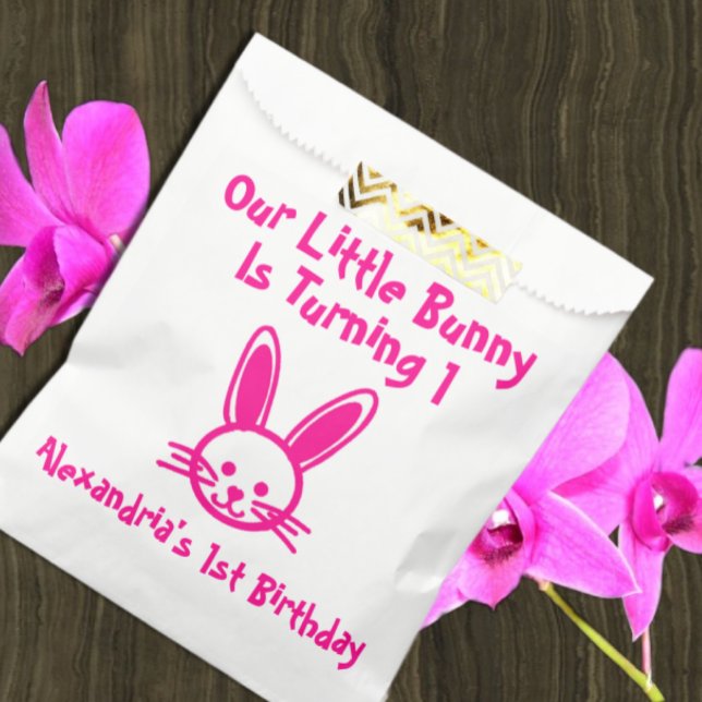 Sacolinha Pequeno primeiro aniversario Bunny (Criador carregado)
