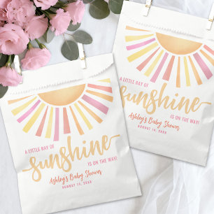 Sacolinha Pequeno Raio De Sol Rosa Chá De Bebê