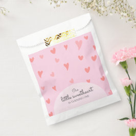 Sacolinha Pequeno Sweetheart Rosa Pêssego Corações 1rua