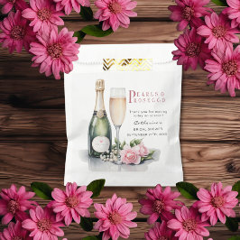 Sacolinha Pérolas E Prosecco Chá de panela Elegante Floral