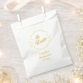 Sacolinha Personalização Clássica Elegante de Casamento Dour