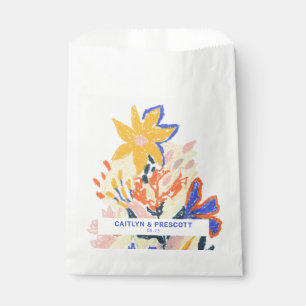 Sacolinha Personalização de Casamento Floral de Abstrato de