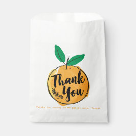 Sacolinha Personalizado Laranja De Cutie Obrigado