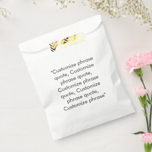 Sacolinha Personalizar citação de frase, elegante preto br