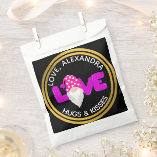 Sacolinha Personalizar o amor Coração Cor Rosa Púrpura Preta