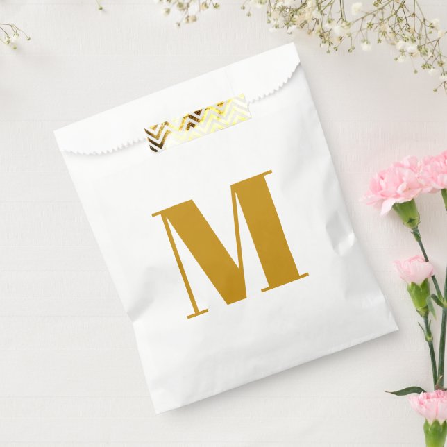 Sacolinha Personalizar o monograma de presente branco de mos (Selado)