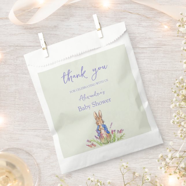 Sacolinha Personalizar Peter o Chá de fraldas do coelho Obri (Cortado)