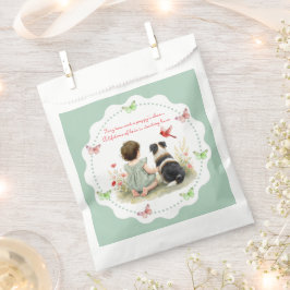 Sacolinha Personalized Baby Girl and her Puppy Baby Shower 