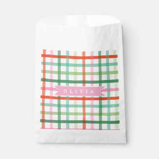 Sacolinha Personalized Colorful Christmas Holiday Plaid