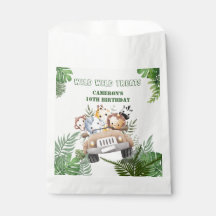 Personalized Cute Watercolor Jungle Safari