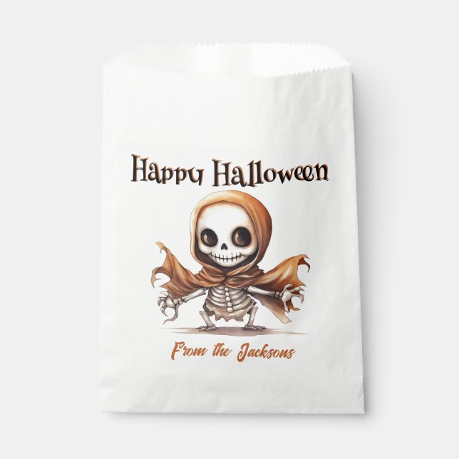 Sacolinha PERSONALIZEDHappy Halloween | SKELETON ART (Frente)