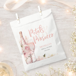 Sacolinha Pétalas de Boho Cor-de-Rosa e Prosecco Floral