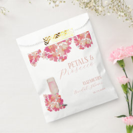 Sacolinha Pétalas & Prosecco Chá de Noiva Floral Rosa