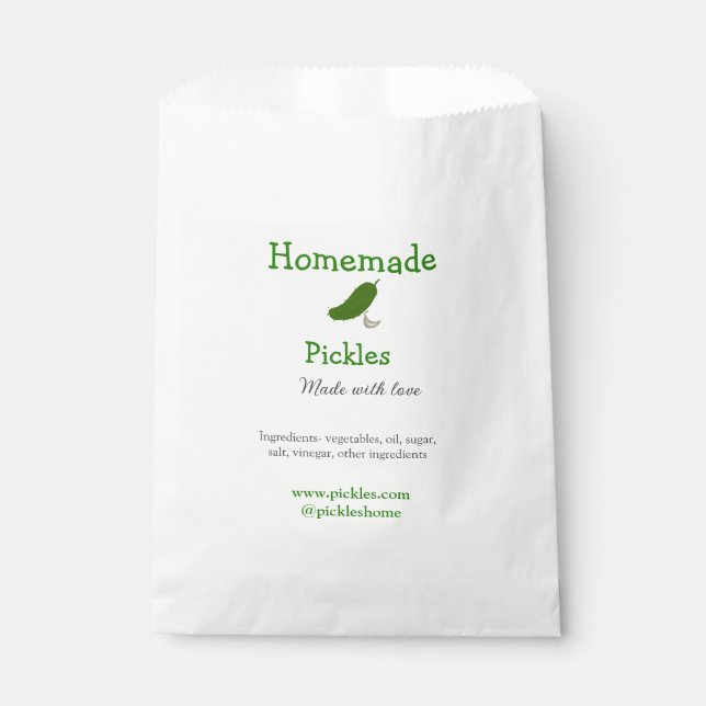 Sacolinha Picles feitos em casa com amor adicionar texto sit (Frente)