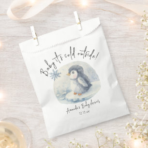 Sacolinha Pinguim fofo do Ártico - bebê, está frio lá fora