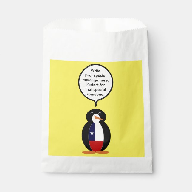 Sacolinha Pinguim Senhora Chilena Personalizada (Frente)
