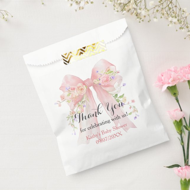 Sacolinha Pink Bow Wildflowers (Selado)