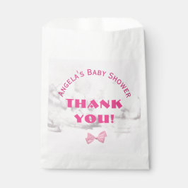 Sacolinha Pink Bows Baby Shower Personalized 