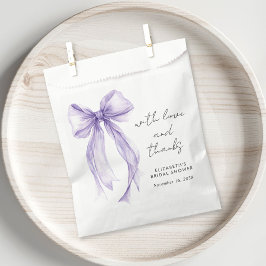 Sacolinha Pink Coquette Bow Bridal Shower Thank You