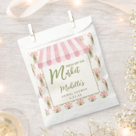 Sacolinha Pink Floral Fresh Off The Market Bridal Shower