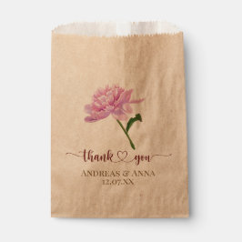 Sacolinha  Pink Floral Wedding Thank You
