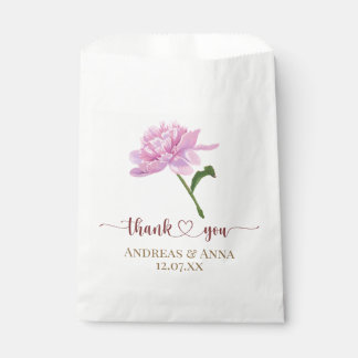 Sacolinha  Pink Peony Wedding Thank You