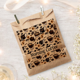 Sacolinha Pintura em Óleo Padrão Café Preto Personalizado