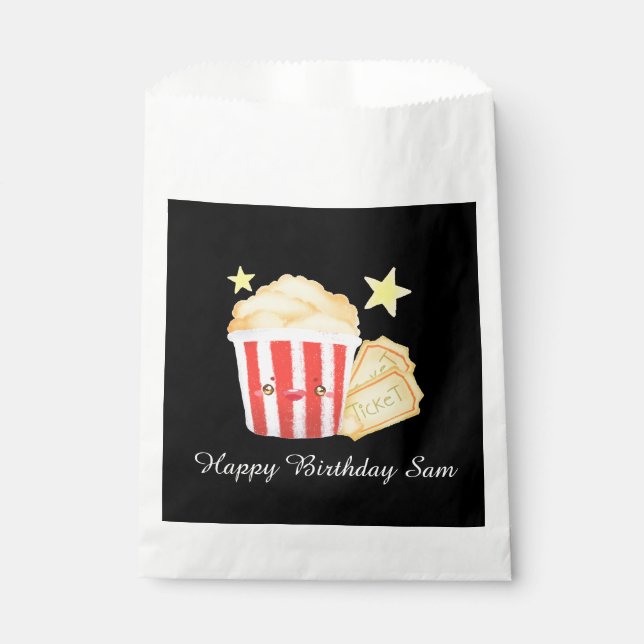 Sacolinha Pipoca E Bilhetes Noturnos De Filme (Frente)