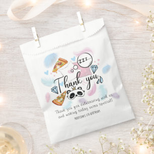Sacolinha Pizza e Pijamas - Partido Personalizado do Sumbant