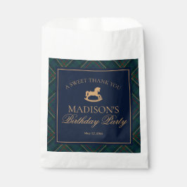 Sacolinha Plaid Classic Rocking Horse Birthday Dessert