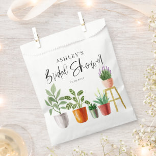Sacolinha Plantas em vasos pintadas com aquarela em estilo B