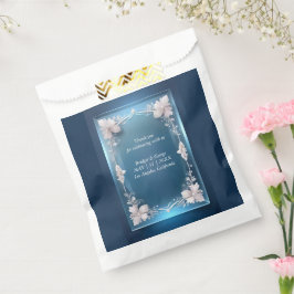 Sacolinha poeira azul deco ornamentado quadro