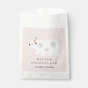 Sacolinha Polar Bear Winter Onederland primeiro aniversario 