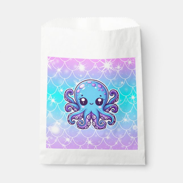 Sacolinha Polvo azul-claro (Frente)