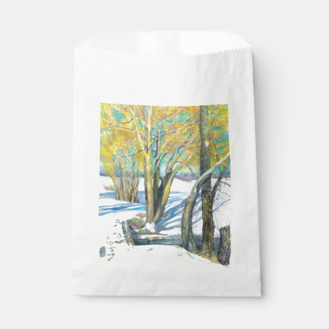 Sacolinha ponte na Aquarela de inverno (Frente)