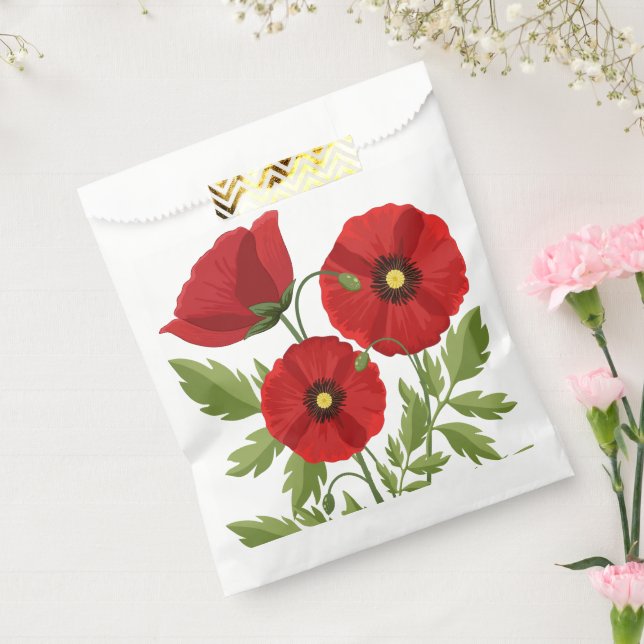 Sacolinha Poppy alegre Flores de Verão (Selado)