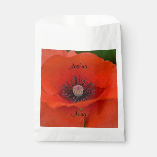 Sacolinha Poppy de Casamento Personalizado (Frente)
