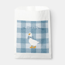 Sacolinha Powder Blue Gingham Goose Checkered