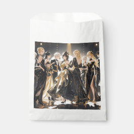 Sacolinha Preto e dourado, Luxo rico, Estilo Moulin rouge