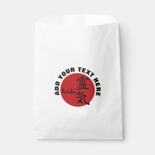 Sacolinha Preto vermelho do símbolo/sinal REIKI + seu backg